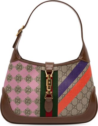 Gucci Pre-owned Womens Small Gg Supreme Web Geometric Jackie 1961 Crossbody - Sage Green Textile - One Size