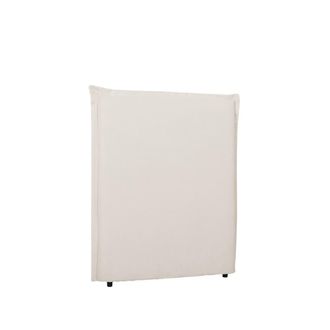 Klast Cabecero individual de tela beige 107 cm x 120 cm