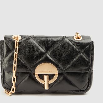 Vanessa Bruno Moyen Sac Moon Cuir Verni Noir