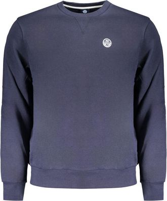 North Sails Mens Crew Neck Sweatshirt Classic Style - Dark Blue Cotton - Size Small