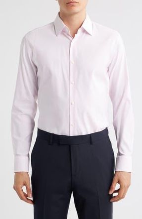 BOSS Hank Kent Slim Fit Performance Stretch Dress Shirt in Open Pink at Nordstrom Rack, Size 17.5 R