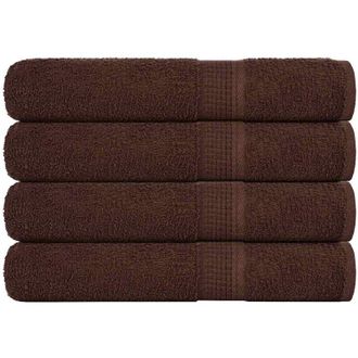vidaXL vidaXL Asciugamani per Sauna 4 pz Marrone 80x200cm 360g/m&sup2; 100% Cotone