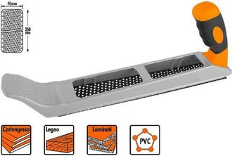Trade Shop Trade Shop - Pialla Per Cartongesso Legno In Pvc Raspa Lima Da 250x40 Mm Sostituibile 57222