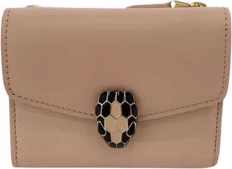 Bulgari Tweedehands leren portemonnees - Dames - Vintage Accessoires - Roze - ONE Size - Leer - Vintage