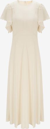 Ulla Johnson Midi-Kleid mit Flatter-Ärmeln aus Lrepp Blithe Flutter