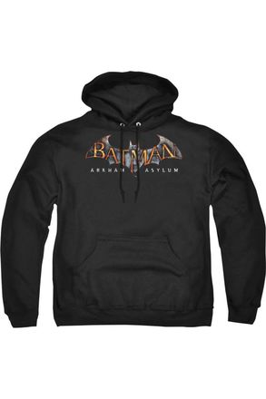 Gildan Batman Arkham Asylum Logo Adult Pull Over Hoodie / Hooded Sweatshirt