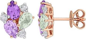 Rina Limor Rose Gold-Plated Silver 2.58 Ct. Tw. Gemstone Earrings