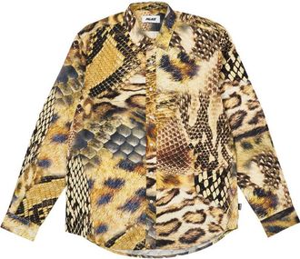 Palace Animal Print Shirt Yellow P25SHT008