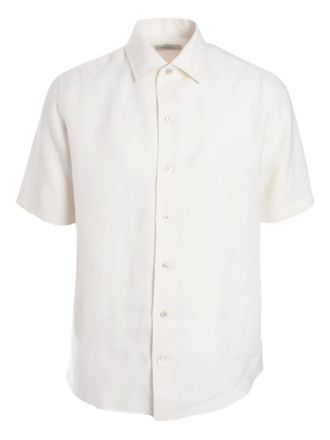 Agnona short-sleeve linen shirt - White