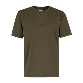C.P. Company C.P. Company, T-Shirts, male, Green, XL, Dyed Logo T-Shirt