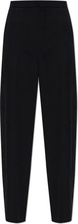 Balenciaga Straight Trousers, female, Black, Size: 2XS Straight-cut Wool Trousers
