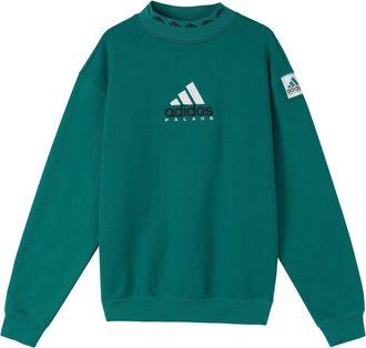adidas x PALACE Crossover Logo Printing Round Neck Long Sleeves Green HK2135