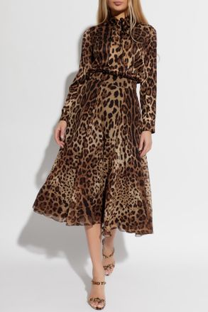 Dolce & Gabbana Silk Shirt, Womens, Brown