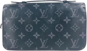 Louis Vuitton Pre-owned Monogram Eclipse Lange Portemonnee (Bi-fold) - Heren - Vintage Clutch - Zwart - ONE Size - Vintage