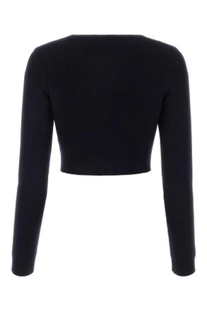 Jil Sander Middernacht Blauw Wol Trui