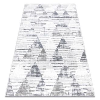 RugsX Rugsx - Alfombra Poli 9051a Geom&eacute;trico, Triangulos Blanco / Negro Grey 140x190 Cm
