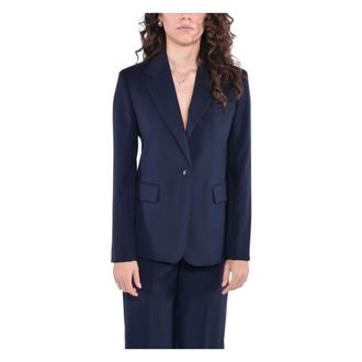 Max Mara Dames, Jassen, Blauw, Maat: S Wol