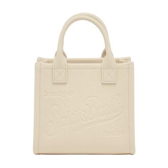 MC2 Saint Barth Tassen, Dames, Beige, ONE Size, Leer, Shop Bag Midi