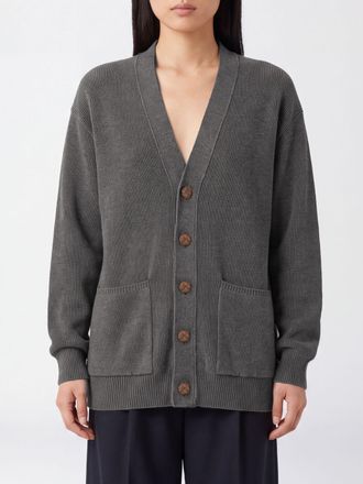 Golden Goose Cotton V-Neck Cardigan with Back Logo