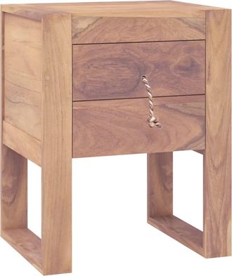 vidaXL Mesita De Noche De Madera Maciza De Teca 40x30x50 Cm Vidaxl