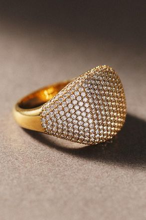 Nadri Crystal Signet Ring