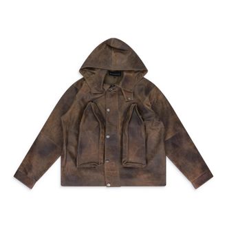 Who Decides War by Ev Bravado GREEN CLASSIC LEATHER JACKET