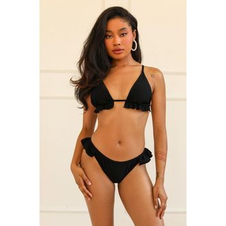 Dippin' Daisy's Swimwear Isla Top in Black Rib at Nordstrom, Size Medium