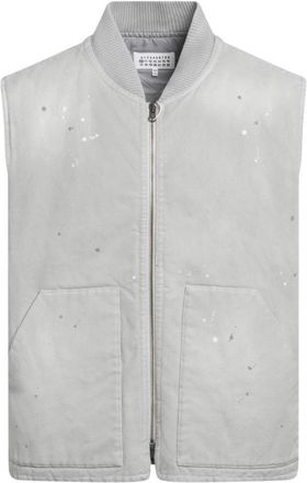 Maison Margiela Vests - Heren - Bodywarmers - Grijs - L - Jassen