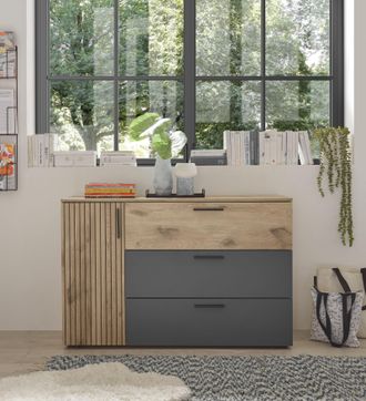 Schlafkontor Kombikommode »Daria mit 3 Schubkästen und Rillenoptik«