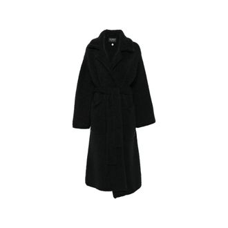 Alanui Ribbed-knit Belted Coat