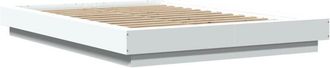 vidaXL Vidaxl - Estructura de cama con led madera ingeniería blanco 120x190 cm