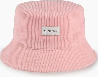 Spiral Womens Wordmark Ribbed Cord Effect Bucket Hat - Pink - Size: LADIES