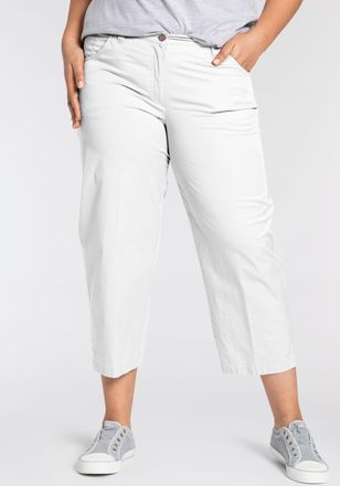 KjBrand 7/8-Hose KJBRAND Babsie: bequemer Oberschenkel, Damen, Gr. 42, N-Gr, weiss (wei&szlig;), Web, Obermaterial: 98% Baumwolle, 2% Elasthan, unifarben, bequem 7/