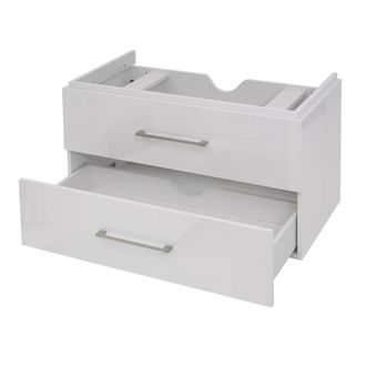 Hhg Nunca Usado] Mueble Lavabo Premium Hhg 245, Mueble Lavabo Muebles De Ba&ntilde;o, Alto Brillo 90cm, Blanco