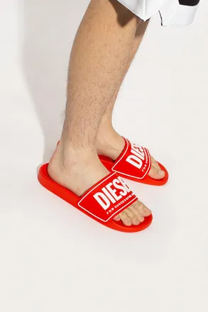 Diesel SA-MAYEMI Slides, Mens, Red