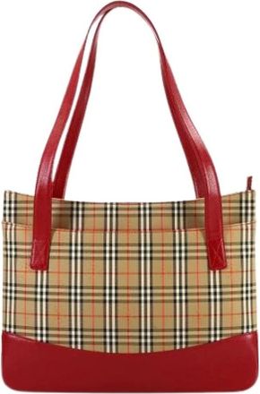 Burberry Borsa Tote Vintage Pre-owned - - Pre-owned - Donna - Rosso - ONE SIZE