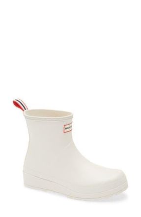 Hunter Original Play Waterproof Short Rain Boot in Cast/red/white/black at Nordstrom Rack, Size 9