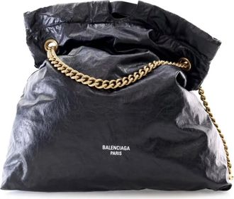 Balenciaga Borsa tote Crush media in pelle di vitello 2010 - Nero