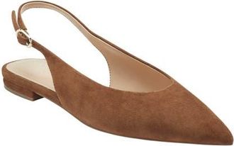 Marc Fisher Grissy Slingback Flat in Dark Natural at Nordstrom, Size 9