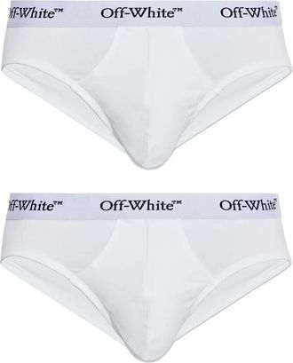 Off-white Twee boxershorts met logoband - Wit