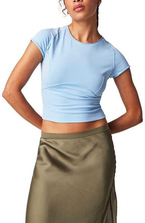 Free People Protagonist Stretch Cotton Baby Tee in Dream Blue at Nordstrom, Size X-Small