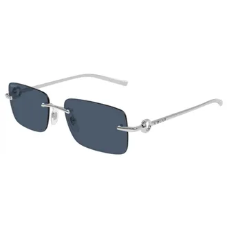 Gucci Blue Rectangular Mens Sunglasses GG1703S 003 55