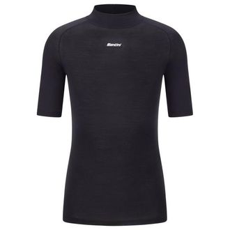 Santini Lana Short-Sleeve Baselayer Velounterhemd - Unisex | schwarz