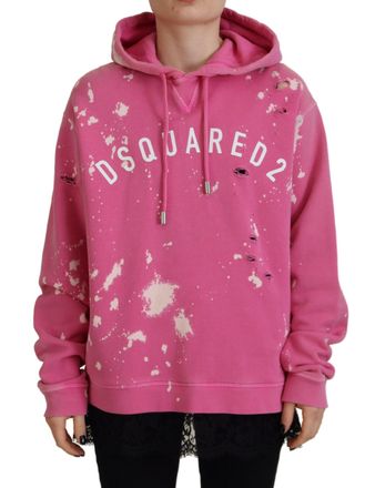 Dsquared2 Dsquared&sup2; Logo Print Cotton Hoodie Sweatshirt Womens Sweater (Pre-Owned)