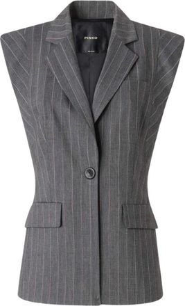 Pinko Genista Vest - Dames - Gillet - Grijs - L - Kostuums