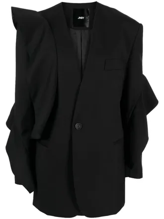 JNBY Blazer met ruches - Zwart