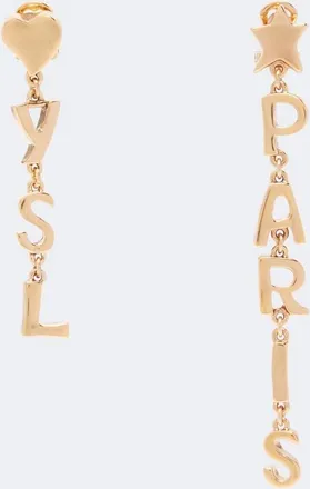 Saint Laurent YSL Paris drop earrings