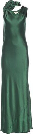VASILIKI Luna Silky Bias Cut Dress Emerald at Nordstrom, Size Large