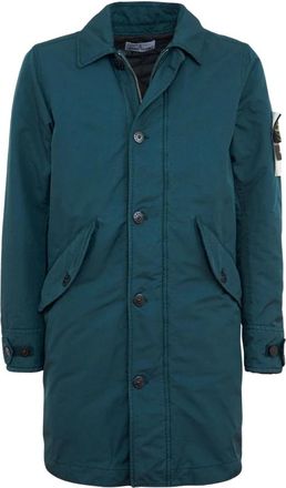Stone Island David TC Trenchcoat - Heren - Mantel - Groen - 2XL - Leer - Jassen