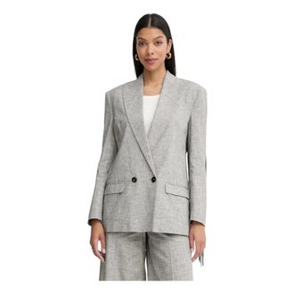 Pinko Pinko, Dames, Jassen, Grijs, Maat: 4XS Katoen
